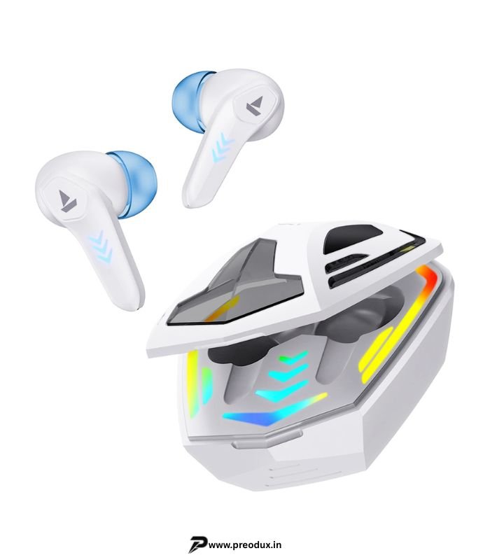 boAt Immortal 131 w Beast Mode(40ms Low Latency), 40 Hours Playback & RGB Lights Bluetooth Headset (White Sabre, True Wireless) preodux.in