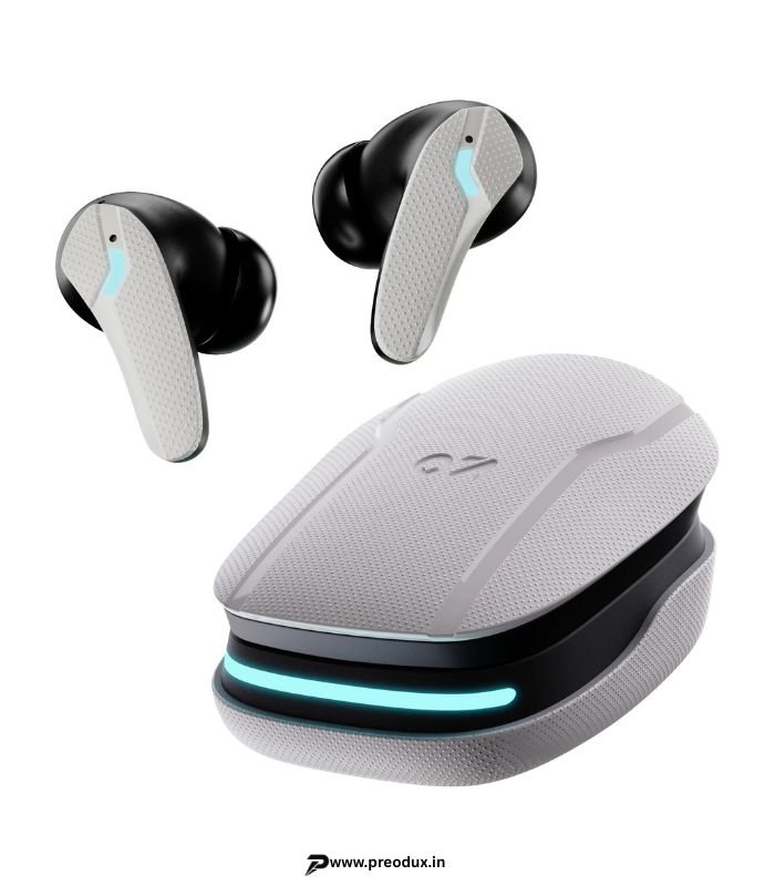 Goboult Astra Neo 70Hrs Playtime, 4 Mic ENC, BT 5.4, Comfort Grip Case Bluetooth Headset (White, True Wireless) preodux.in