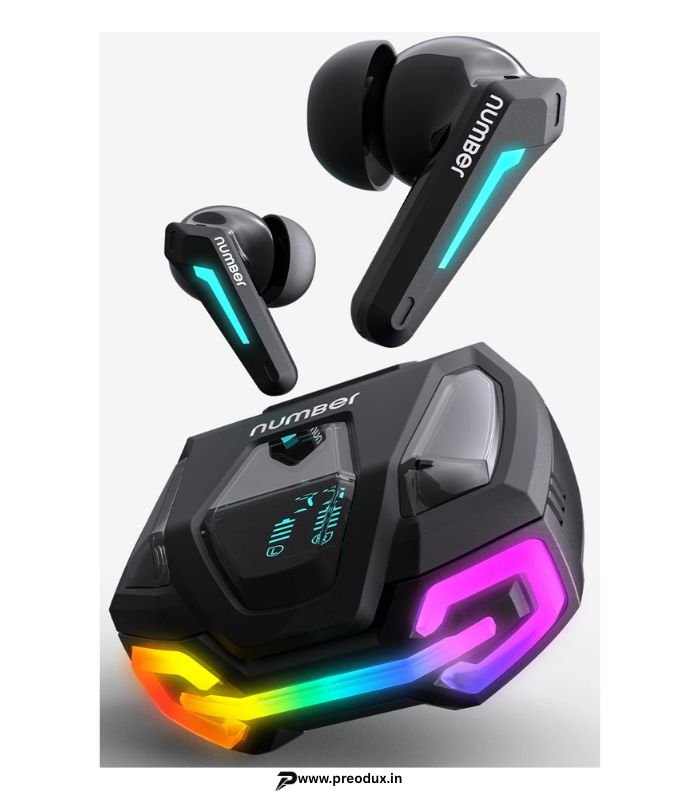 Number Super Buds GT M9 Gaming TWS Earbuds, 60Hr Playback, ANC, 4 Mic ENC, Dual Pairing Bluetooth Headset (Glass Black, True Wireless) preodux.in Number Super Buds GT M9 Gaming TWS Earbuds, 60Hr Playback, ANC, 4 Mic ENC, Dual Pairing Bluetooth Headset (Glass Black, True Wireless) preodux.in