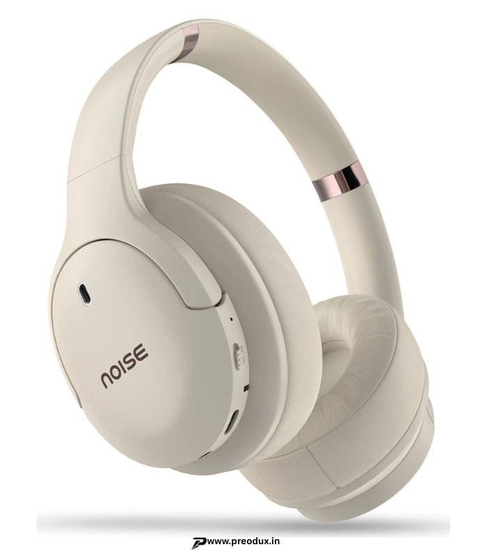 Noise Airwave Max 4 with 70 Hours Playtime, ENC with Dual pairing & Ultra-low latency Bluetooth Headset (Calm Beige, On the Ear) preodux.in