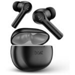 boAt Airdopes Supreme w 4 Mics AI ENx Tech, 50 HRS Playback,Multi Point Connectivity Bluetooth Headset (Classic Black, True Wireless) preodux.in