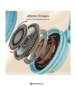 boAt Rockerz 450, 40mm Drivers, 15H Battery, Stream Ad Free Music via App Bluetooth Headset (Aqua Blue, On the Ear) preodux.in