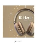 Portronics Muffs M6 Over Ear Wireless Bluetooth Headphone, 40 Hours Playtime, HD Mic Bluetooth & Wired Headset (Beige, On the Ear) preodux.in
