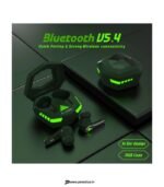 Aroma NB126 Aster V5.4 Upto 50Hr Playtime 45Ms Latency Fast Charging RGB Gaming TWS Bluetooth Headset (Electric Green, True Wireless) preodux.in