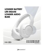 JBL Tune 760NC Active Noise Cancelling, 50 Hr Playtime, Fast Pair & Multi Connect Bluetooth Headset (White, On the Ear) preodux.in