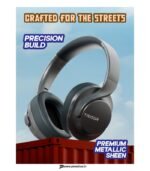 TRIGGR Punkheadz Z2 with 50H Battery, Dual Pairing, 40mm Drivers, ENC, Aux Port, v5.4 Bluetooth Headset (Graphite Grey, On the Ear) preodux.in
