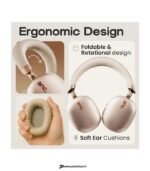 Goboult Fluid X Pro ANC Calling, 70Hrs Battery Life, Foldable design Bluetooth & Wired Headset (Pro Beige, On the Ear) preodux.in