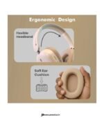 Portronics Muffs M6 Over Ear Wireless Bluetooth Headphone, 40 Hours Playtime, HD Mic Bluetooth & Wired Headset (Beige, On the Ear) preodux.in