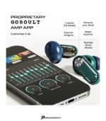 Goboult Mustang Sprint, App Support, Dual Pairing, 60Hrs, 32dB ANC & Quad Mic ENC, 6.0v Bluetooth Headset (Nitro Green, True Wireless - Image 3