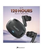 ACwO DwOTS 333 Hybrid ANC 48dB, 6 Mics AI-ENC Earbuds, 120H Playtime, Dual Pairing Bluetooth Headset (Raisin Black, True Wireless) preodux.in