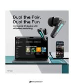 Number Super Buds GT M9 Gaming TWS Earbuds, 60Hr Playback, ANC, 4 Mic ENC, Dual Pairing Bluetooth Headset (Glass Black, True Wireless) preodux.in