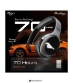 Goboult Mustang Thunder 70H Battery, ENC Mic, 40mm Drivers, LED Lights Bluetooth & Wired Headset (Silver, Black, On the Ear) preodux.in