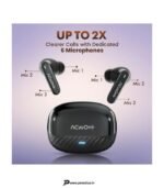 ACwO DwOTS 333 Hybrid ANC 48dB, 6 Mics AI-ENC Earbuds, 120H Playtime, Dual Pairing Bluetooth Headset (Raisin Black, True Wireless) preodux.in
