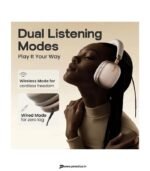 Goboult Fluid X Pro ANC Calling, 70Hrs Battery Life, Foldable design Bluetooth & Wired Headset (Pro Beige, On the Ear) preodux.in
