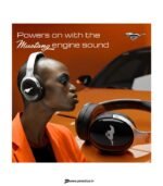 Goboult Mustang Thunder 70H Battery, ENC Mic, 40mm Drivers, LED Lights Bluetooth & Wired Headset (Silver, Black, On the Ear) preodux.in