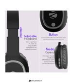 ZEBRONICS Zeb-Thunder, True 60Hr Backup, BT v6.0, Gaming Mode, ENC, AUX, mSD, Dual Pairing Bluetooth Headset (Black, On the Ear) preodux.in