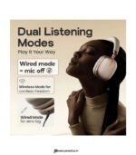 Goboult Fluid X Pro ANC Calling, 70Hrs Battery Life, Foldable design Bluetooth & Wired Headset (Pro Beige, On the Ear) preodux.in