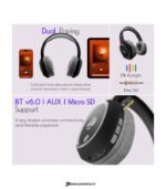 ZEBRONICS Zeb-Thunder, True 60Hr Backup, BT v6.0, Gaming Mode, ENC, AUX, mSD, Dual Pairing Bluetooth Headset (Black, On the Ear) preodux.in