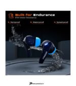 TRIGGR Kraken X1 Plus with Dual Pairing, Battery Display, Quad ENC, 70H Battery, v5.3 Bluetooth Headset (Cobalt Mariner, True Wireless) preodux.in