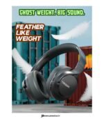 TRIGGR Punkheadz Z2 with 50H Battery, Dual Pairing, 40mm Drivers, ENC, Aux Port, v5.4 Bluetooth Headset (Graphite Grey, On the Ear) preodux.in