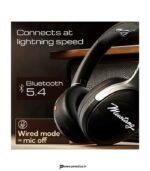 Goboult Mustang Thunder 70H Battery, ENC Mic, 40mm Drivers, LED Lights Bluetooth & Wired Headset (Silver, Black, On the Ear) preodux.in