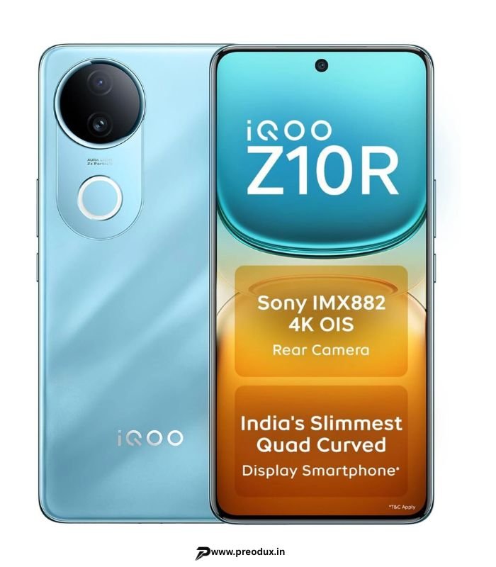 iQOO Z10R 5G (Aquamarine, 8GB RAM, 128GB Storage) 32MP 4K Selfie Camera Quad-Curved AMOLED Display Dimensity 7400 Processor with 750K+ AnTuTu preodux.in