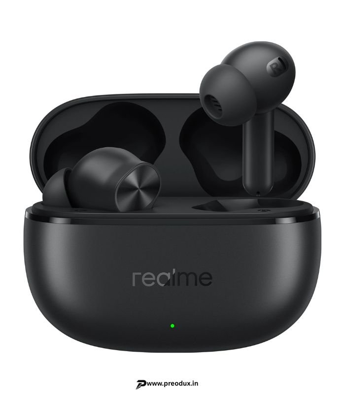 realme Buds T200x True Wireless Earbuds with 12.4mm Dynamic Bass Drivers, 25 dB ANC, Quad Mic, 45ms Latency, Upto 48 Hrs Playback, Fast Charge, IP55 Rated, BT 5.4 (Pure Black) preodux.in