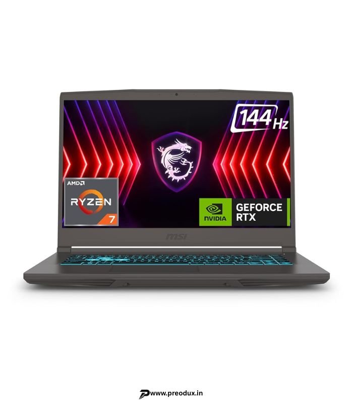 MSI Thin A15 Gaming Laptop, AMD Ryzen 7 7735HS, RTX 3050 4GB, 16GB RAM, 1TB SSD, 15.6 144Hz FHD preodux.in