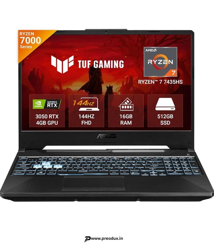 ASUS TUF Gaming A15, AMD Ryzen 7 7435HS, RTX 3050 4GB, 16GB RAM, 512GB SSD, 15.6 144Hz FHD preodux.in