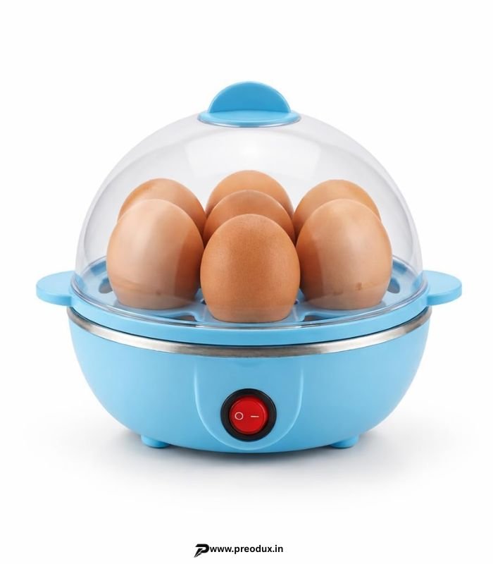 Smart Deal Hub Electric Egg Boiler - 7 Egg Capacity Transparent Lid (Blue) preodux.in