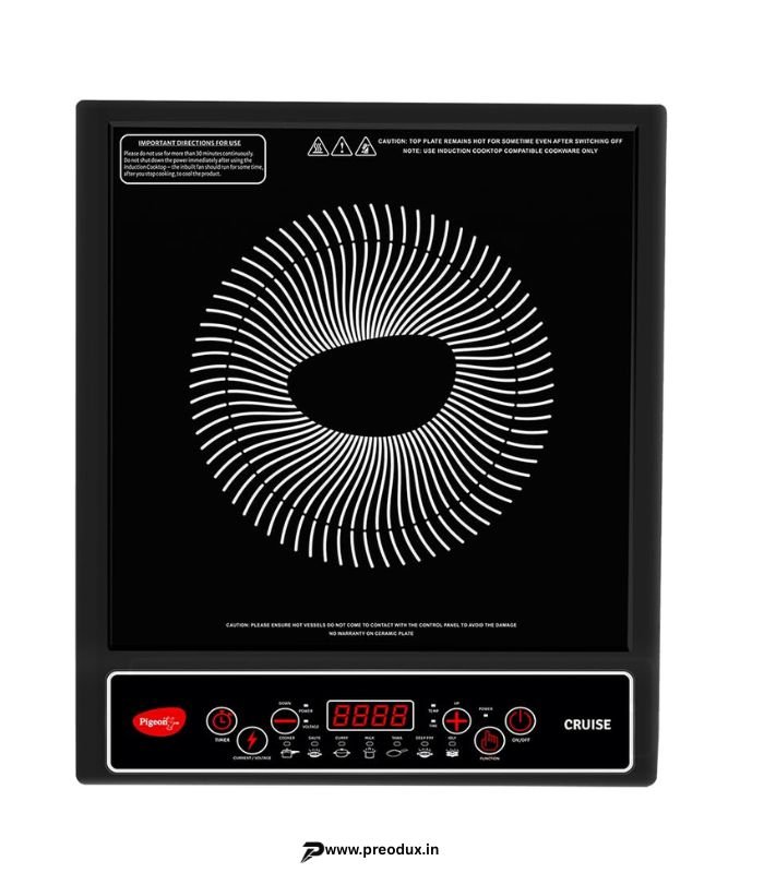 Pigeon Cruise 1800-Watt Induction Cooktop with LED Display (Black) preodux.in