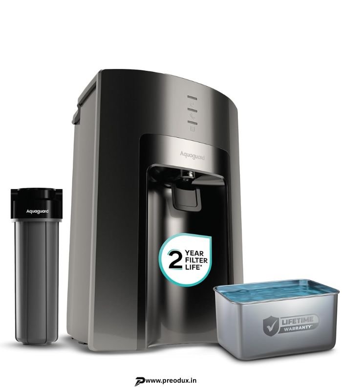 Aquaguard Delight Aquasaver 9-Stage RO+UV+UF+MC Water Purifier with Stainless Steel Tank preodux.in