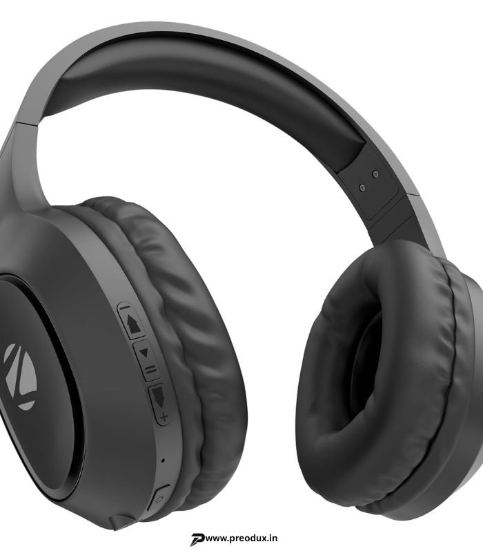 Zebronics Thunder Neo Wireless Bluetooth Headphones, 50H Playback, ENC (Black) preodux.in