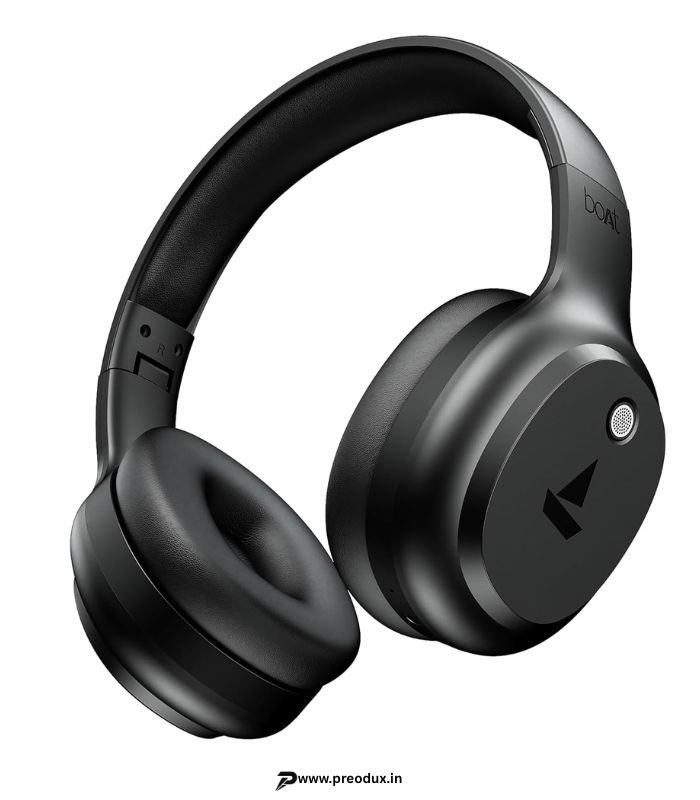 boAt Rockerz 421 Wireless Over-Ear Headphones, 60H Battery, ENx Mic (Black Sabre) preodux.in