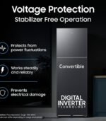 Samsung 256L 3-Star Convertible Frost Free Double Door Refrigerator (Black DOI) preodux.in