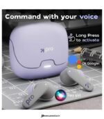 GOBOULT Z40 True Wireless Earbuds, 60H Playtime, ENC Mic, Low Latency Gaming, IPX5 (Lavender) preodux.in
