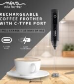 Rechargeable Electric Coffee Maker & Milk Frother with Dual Spring Tech by GetSetNova preodux.in