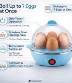 Smart Deal Hub Electric Egg Boiler - 7 Egg Capacity Transparent Lid (Blue) preodux.in