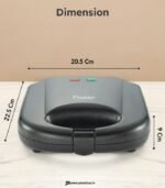 Prestige PGMFB 800-Watt Grill Sandwich Toaster with Fixed Plates (Black) preodux.in