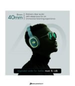 ZEBRONICS Zeb-Thunder, True 60Hr Backup, BT v6.0, Gaming Mode, ENC, AUX, mSD, Dual Pairing Bluetooth & Wired Headset (Teal Green, On the Ear) preodux.in