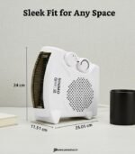 Amazon Brand - Solimo 2000W Portable Room Heater with Adjustable Thermostat (White) preodux.in
