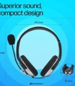 HP B4B09PA Wired On-Ear Headphones with Noise Cancelling Mic (Foldable) preodux.in