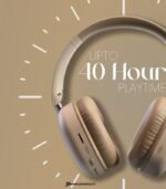 Portronics Muffs M6 Wireless Over-Ear Headphones, 40H Playtime, BT 5.4 (Beige) preodux.in