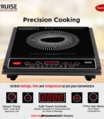 Pigeon Cruise 1800-Watt Induction Cooktop with LED Display (Black) preodux.in