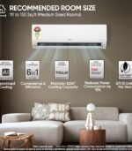 LG 1.5 Ton 5-Star AI Convertible 6-in-1 Smart Inverter Split AC (Copper Condenser, White) preodux.in
