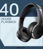 boAt Rockerz 411 Wireless Over-Ear Headphones, 40H Playtime, ENx Tech (Active Black) preodux.in