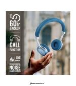 ZEBRONICS Zeb-Duke 2, with 60h Backup, BT v5.4, Gaming Mode, ENC, Deep Bass, Dual Pairing Bluetooth Headset (Blue, On the Ear) preodux.in