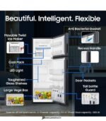 Samsung 256L 3-Star Convertible Frost Free Double Door Refrigerator (Black DOI) preodux.in
