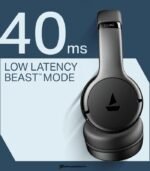 boAt Rockerz 411 Wireless Over-Ear Headphones, 40H Playtime, ENx Tech (Active Black) preodux.in