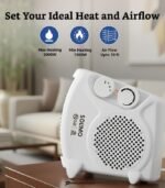 Amazon Brand - Solimo 2000W Portable Room Heater with Adjustable Thermostat (White) preodux.in
